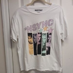 NSYNC White Graphic T-Shirt Size M UNISEX